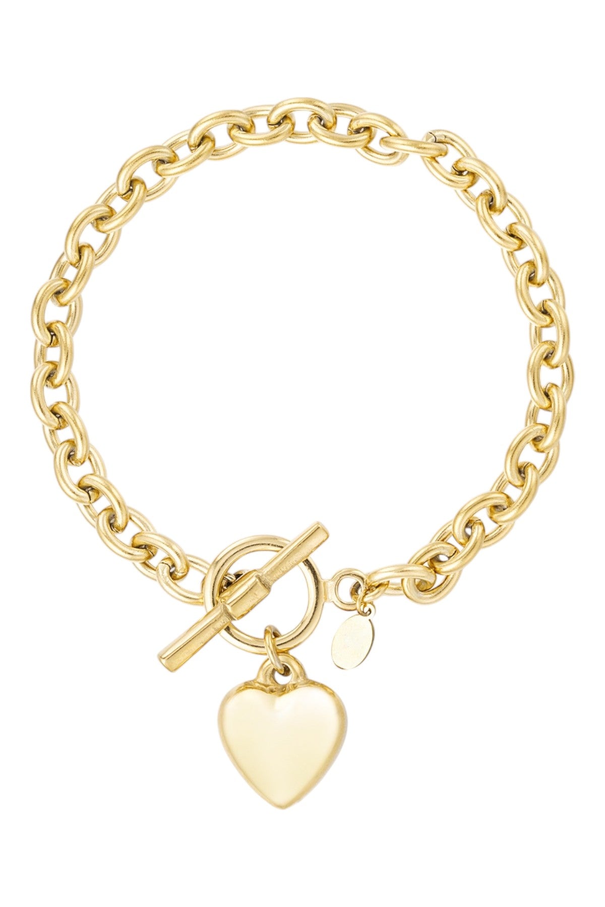 Pulsera eslabones con corazón 